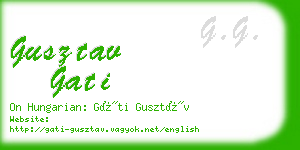 gusztav gati business card